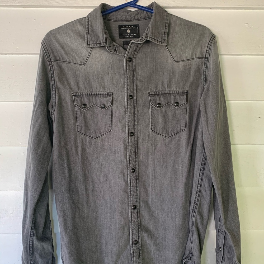 Zara men’s long sleeve button up